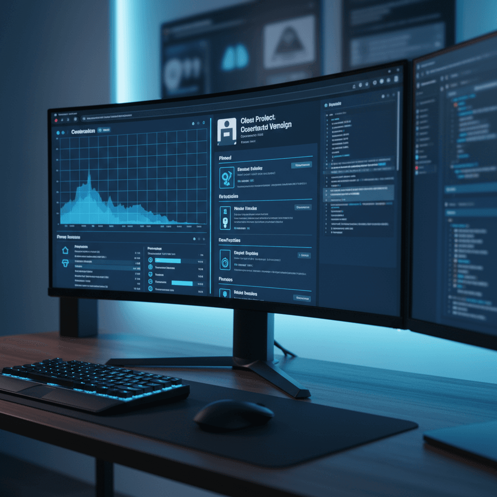 GitHub repositories and contribution graph
